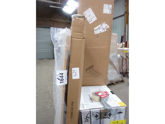 Tweepersoons kistbed 140 x 190 cm met hoofdeinde en bedbodem met lattenbodem en houteffect - afbeelding 7 van  7