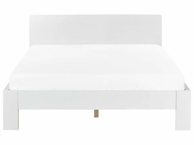 Tweepersoonsbed 140 x 200 cm in wit hout - afbeelding 4 van  8