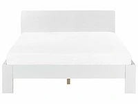 Tweepersoonsbed 140 x 200 cm in wit hout - afbeelding 4 van  8