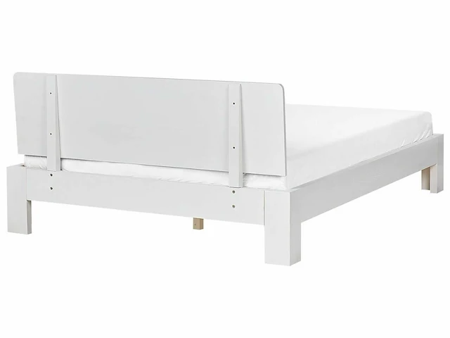 Tweepersoonsbed 140 x 200 cm in wit hout - afbeelding 5 van  8