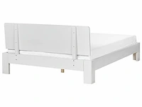 Tweepersoonsbed 140 x 200 cm in wit hout - afbeelding 5 van  8