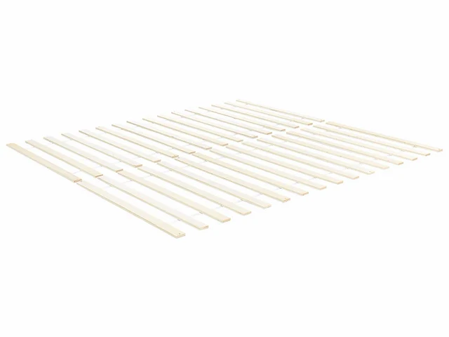 Tweepersoonsbed 140 x 200 cm in wit hout - afbeelding 6 van  8