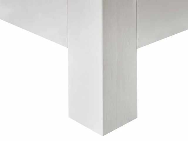 Tweepersoonsbed 140 x 200 cm in wit hout - afbeelding 7 van  8