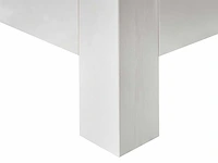 Tweepersoonsbed 140 x 200 cm in wit hout - afbeelding 7 van  8