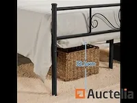 Tweepersoonsbed 140 x 200 cm metaal voor volwassenen - afbeelding 5 van  7