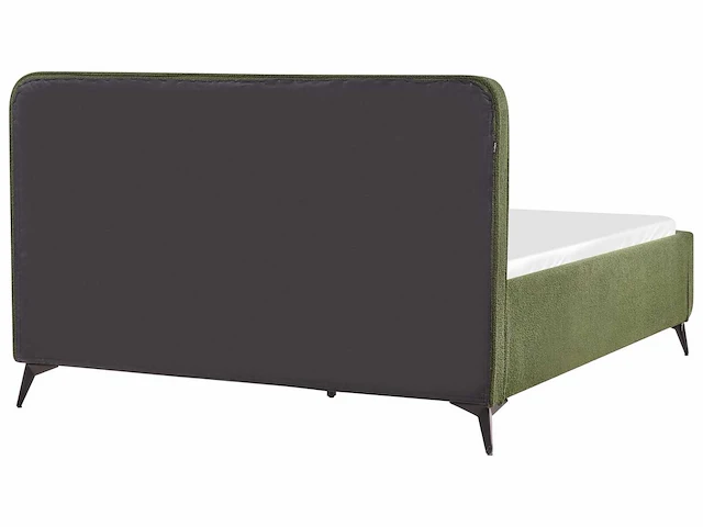 Tweepersoonsbed 160 x 200 cm in groen bouclé - afbeelding 2 van  11