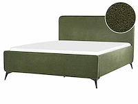 Tweepersoonsbed 160 x 200 cm in groen bouclé - afbeelding 8 van  11