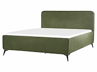 Tweepersoonsbed 160 x 200 cm in groen bouclé - afbeelding 9 van  11
