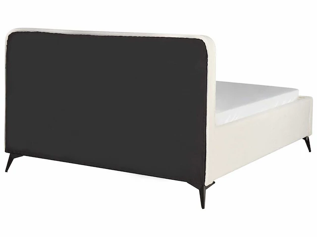 Tweepersoonsbed 160 x 200 cm in roomwit bouclé - afbeelding 10 van  10
