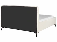 Tweepersoonsbed 160 x 200 cm in roomwit bouclé - afbeelding 10 van  10