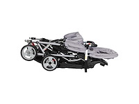 Tweezits kinderwagen staal grijs en zwart - afbeelding 7 van  9