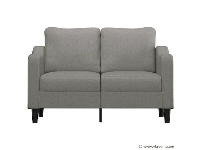 Tweezitsbank 120 cm stof donkergrijs - afbeelding 2 van  8