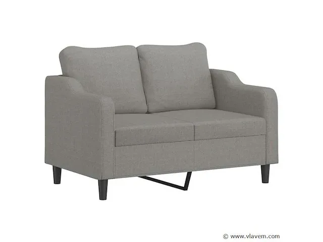 Tweezitsbank 120 cm stof donkergrijs - afbeelding 5 van  8