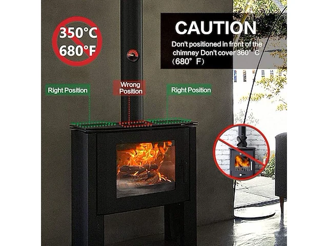 Twin bladed stove fan - afbeelding 3 van  4