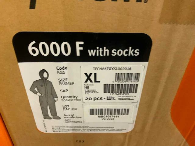 Tychem xl 6000f beschermkledij (16x) - afbeelding 6 van  6