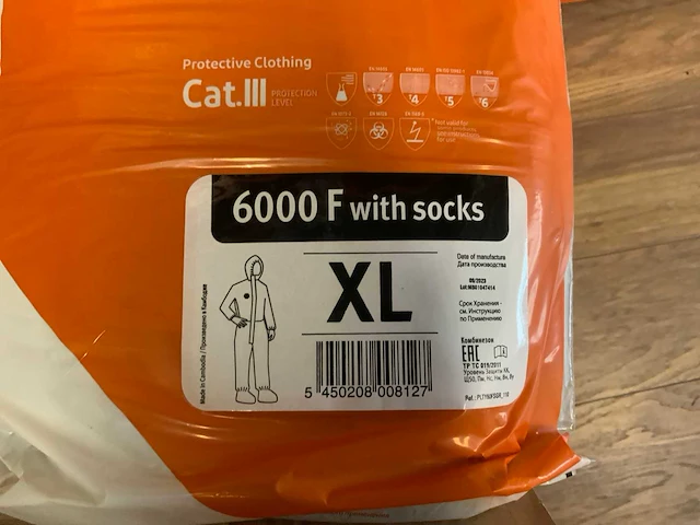 Tychem xl 6000f beschermkledij (18x) - afbeelding 3 van  6