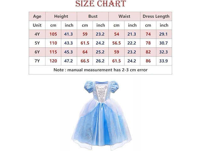 Tyhtym cinderella feestjurk (5 jaar) - afbeelding 2 van  4