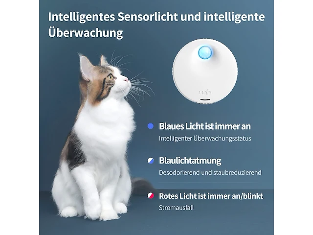 Uahpet smart luchtverfrisser voor kattenstrooisel - afbeelding 5 van  5