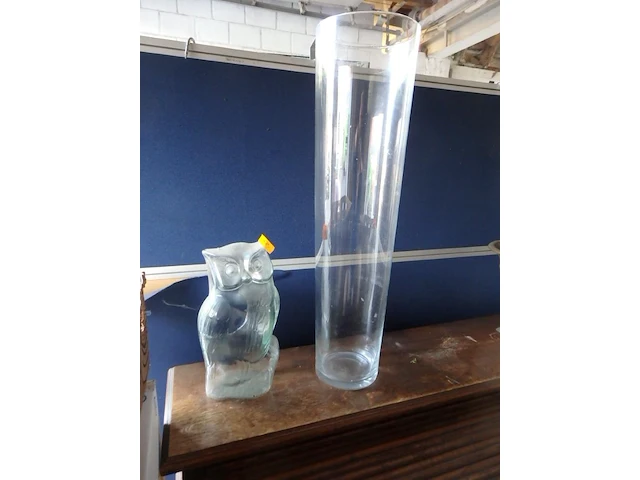 Uil+vaas glas - afbeelding 1 van  2