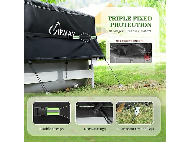 Uirway 12 ft rond zwembadafdekking - afbeelding 4 van  4