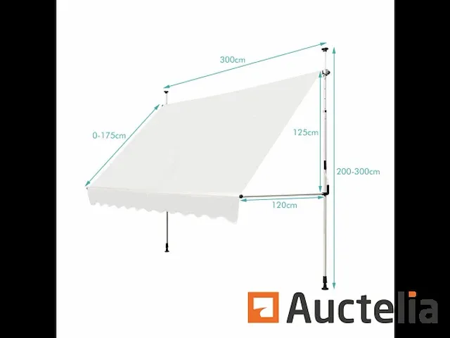 Uitbreidbaar balkon blind 300x120cm - afbeelding 3 van  7