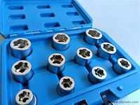 Uitdraaiset voor bouten en moeren 11 delig 3/8" - afbeelding 1 van  6