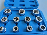Uitdraaiset voor bouten en moeren 11 delig 3/8" - afbeelding 2 van  6