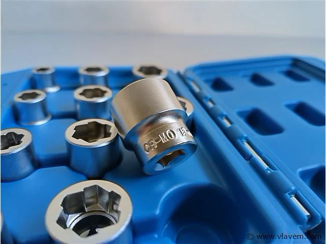Uitdraaiset voor bouten en moeren 11 delig 3/8" - afbeelding 4 van  6