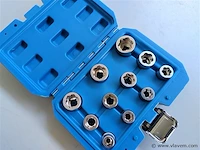 Uitdraaiset voor bouten en moeren 11 delig 3/8" - afbeelding 5 van  6