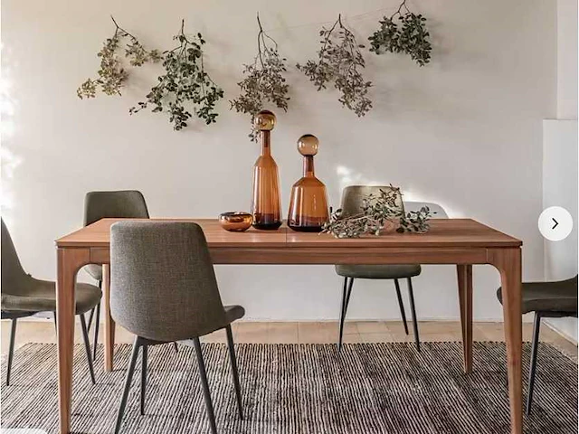 Uitschuifbare acacia eettafel - donker hout (8 tot 10 zitplaatsen) - afbeelding 1 van  3