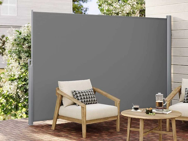 Uitschuifbare aluminium zijluifel 180 x 350 cm - afbeelding 1 van  3