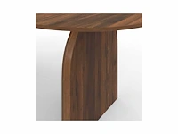 Uitschuifbare dienblad eettafel 160-200cm met walnoot houteffect - afbeelding 6 van  10