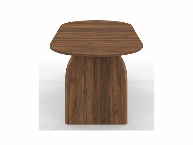 Uitschuifbare dienblad eettafel 160-200cm met walnoot houteffect - afbeelding 9 van  10