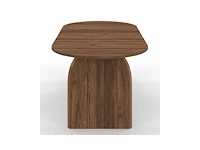 Uitschuifbare dienblad eettafel 160-200cm met walnoot houteffect - afbeelding 9 van  10
