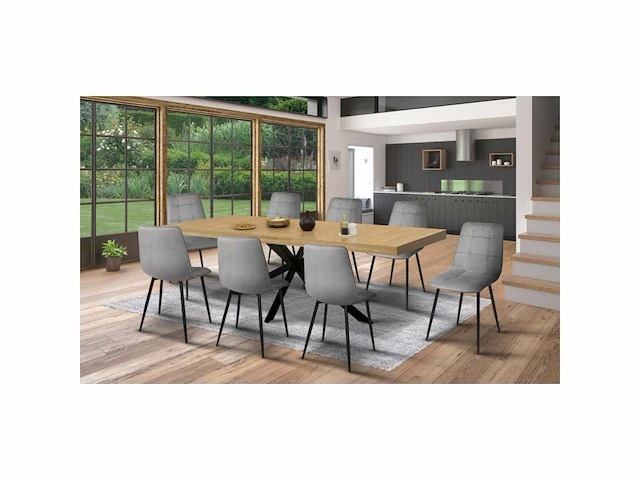Uitschuifbare dienblad eettafel 200-240cm - afbeelding 2 van  7