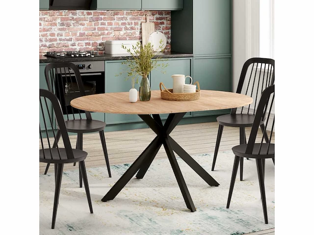 Uitschuifbare eettafel - 110/150 x 76 x 110 cm - afbeelding 2 van  10