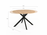 Uitschuifbare eettafel - 110/150 x 76 x 110 cm - afbeelding 9 van  10