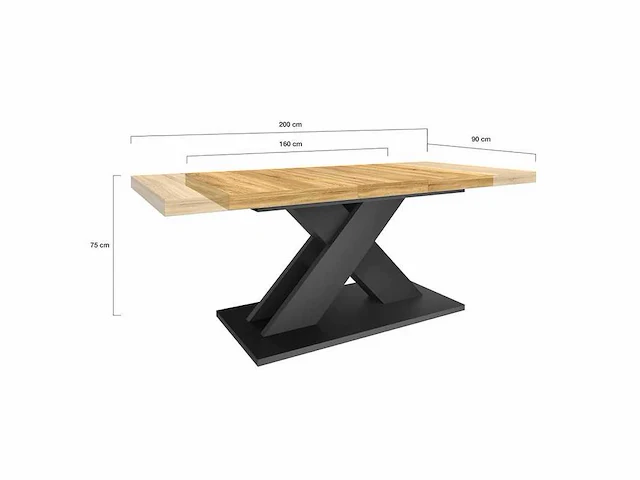 Uitschuifbare eettafel - 160-200cm - afbeelding 4 van  7