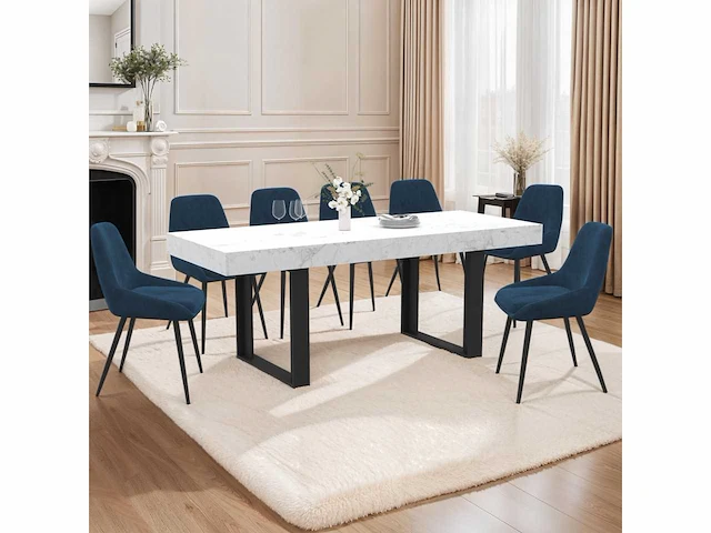 Uitschuifbare eettafel - 160-200cm - afbeelding 2 van  8