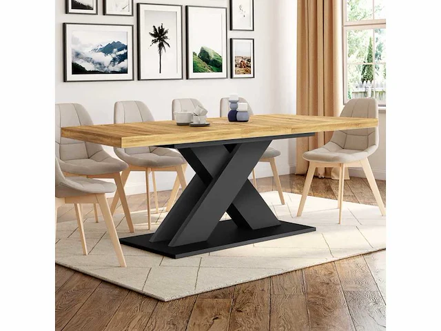 Uitschuifbare eettafel - 160-200cm - afbeelding 3 van  7