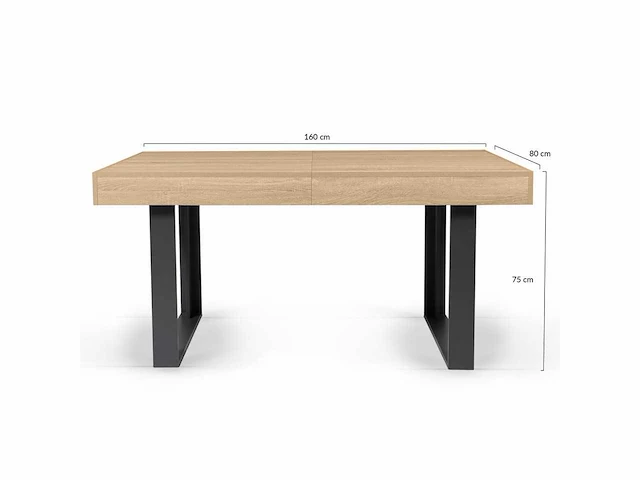Uitschuifbare eettafel - 160x200 cm - afbeelding 2 van  11