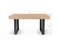 Uitschuifbare eettafel - 160x200 cm - afbeelding 2 van  11