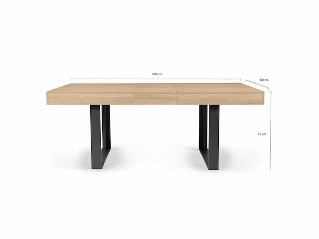 Uitschuifbare eettafel - 160x200 cm - afbeelding 7 van  11
