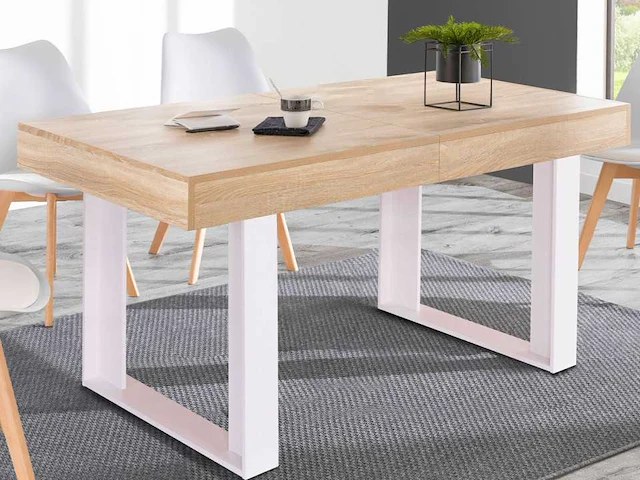 Uitschuifbare eettafel - 160x200cm - afbeelding 1 van  10