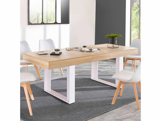 Uitschuifbare eettafel - 160x200cm - afbeelding 4 van  10