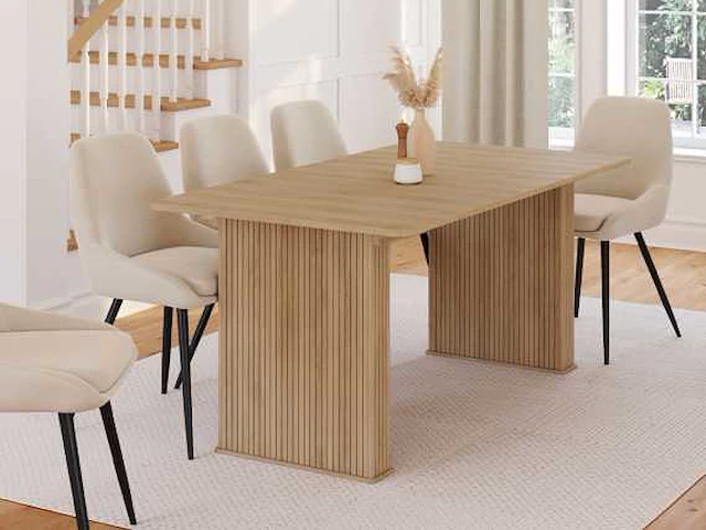 Uitschuifbare eettafel - lattenbodem - afbeelding 1 van  10
