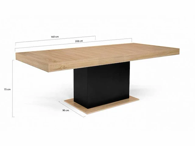 Uitschuifbare eettafel 160-200cm - afbeelding 3 van  3