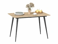 Uitschuifbare eettafel, uitschuifbare tafel voor 6-8 personen, keukentafel met massief stalen poten - afbeelding 2 van  6