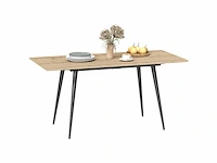 Uitschuifbare eettafel, uitschuifbare tafel voor 6-8 personen, keukentafel met massief stalen poten - afbeelding 6 van  6