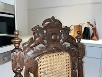 Uitschuifbare ovalen jachttafel met 5 stoelen - afbeelding 3 van  11